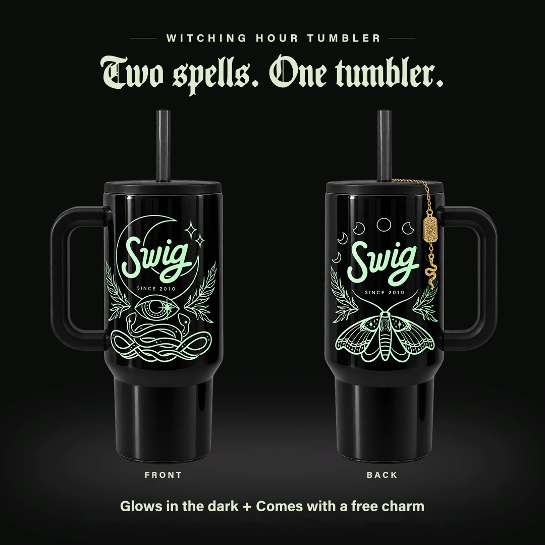 Two spells. One tumbler. Original front-and-back graphic